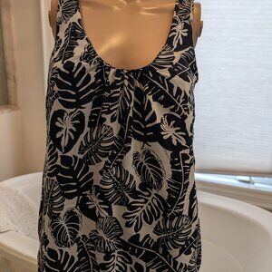 Alfred Sung Black & White Sleeveless Top Size Medium